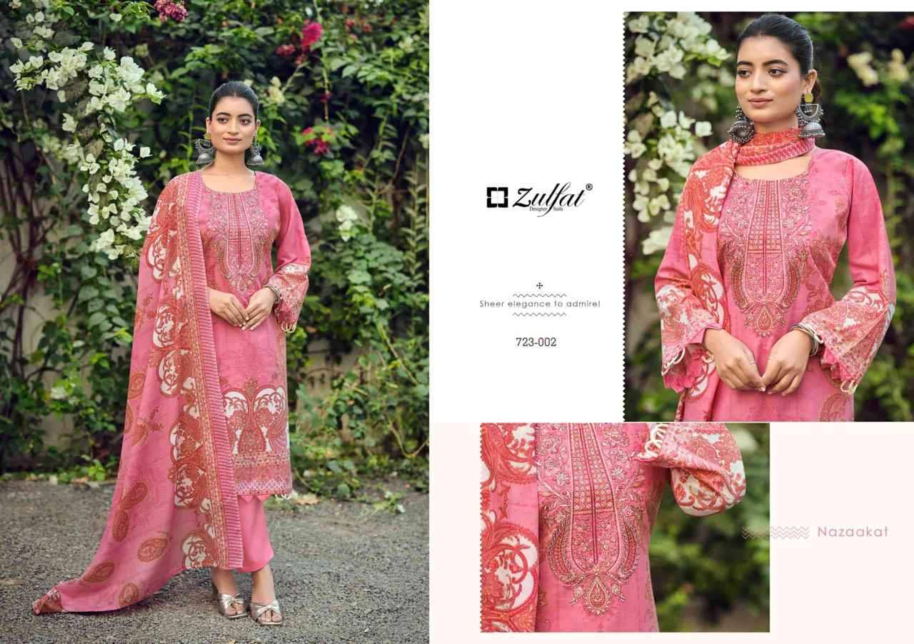 FIRDAUS VOL 2 NX 723 Series ZULFAT Beautiful Stylish Festive Suits Fancy Colorful Casual Wear & Ethnic Wear & Ready To Wear Heavy Cotton Print Dresses At Wholesale Price